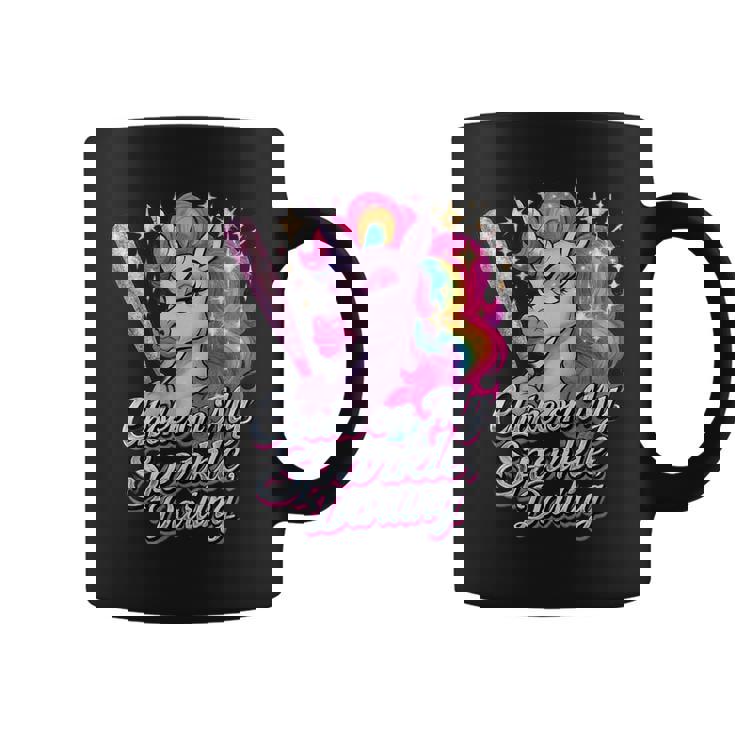 Choke On My Radiance 面白いユニコーンレインボーアティチュード コーヒーマグ