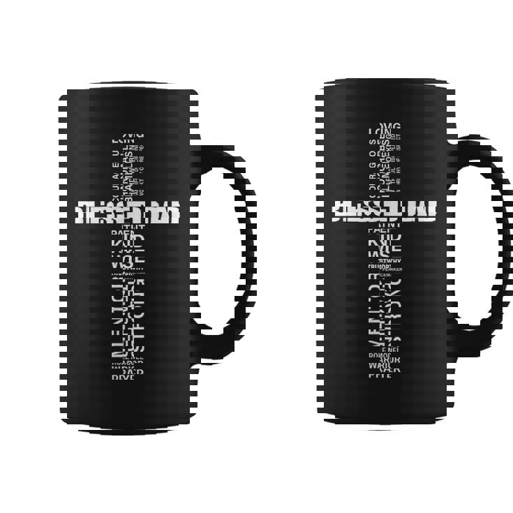 Christian Blessed Dad Cross Father's Day Best Dad Coffee Mug