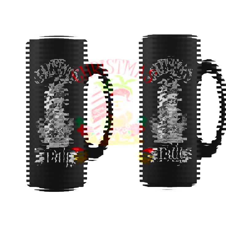 Christmas In July Santa Summer Beach Vacation Coffee Mug