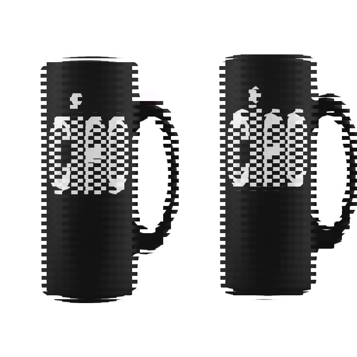 Ciao イタリア語の格言 白とピンクのミニマリスト コーヒーマグ