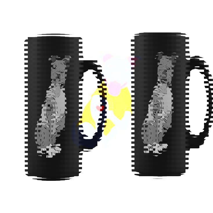 Colección I Love Mom Mamá Día De La Madre Pitbull Dog In Mangas Taza de café