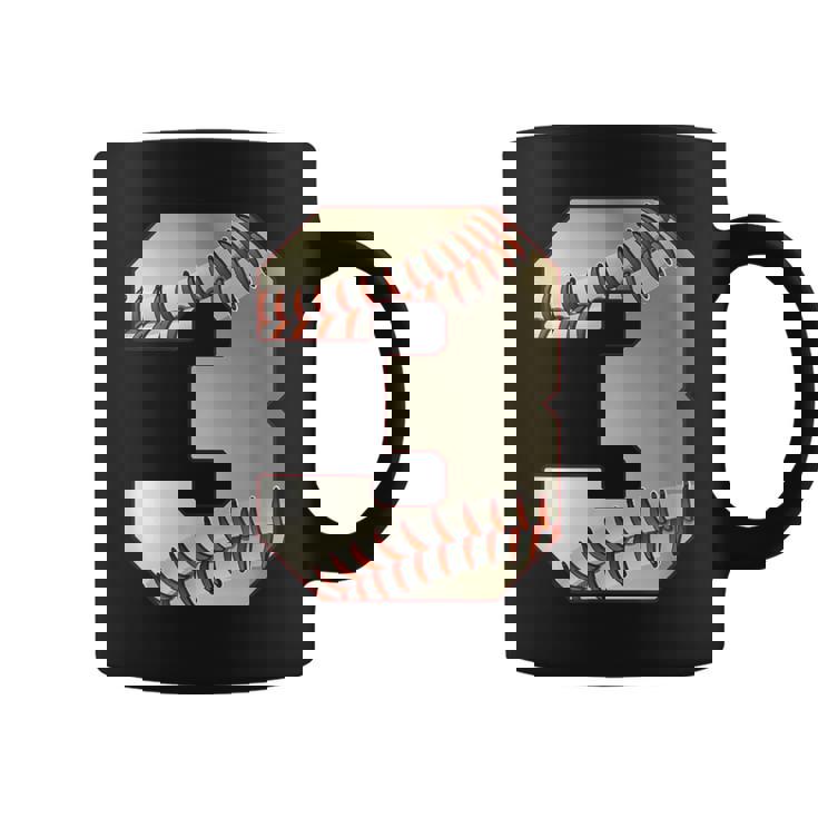 Cool 3 3番 数字 バースデーパーティー 3番目 野球 誕生日 コーヒーマグ