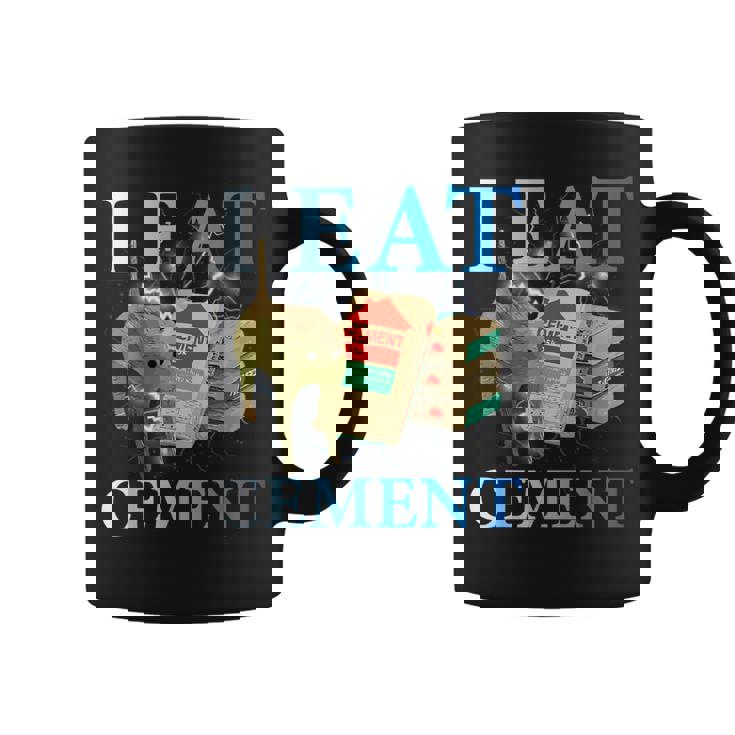 Cool I Eat セメント、建設猫、面白いユーモア、猫のミーム コーヒーマグ