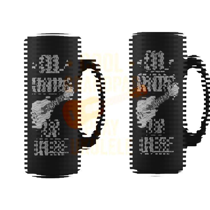 Cool Grandpas Play ウクレレ ウクレレ ミュージックギター コーヒーマグ