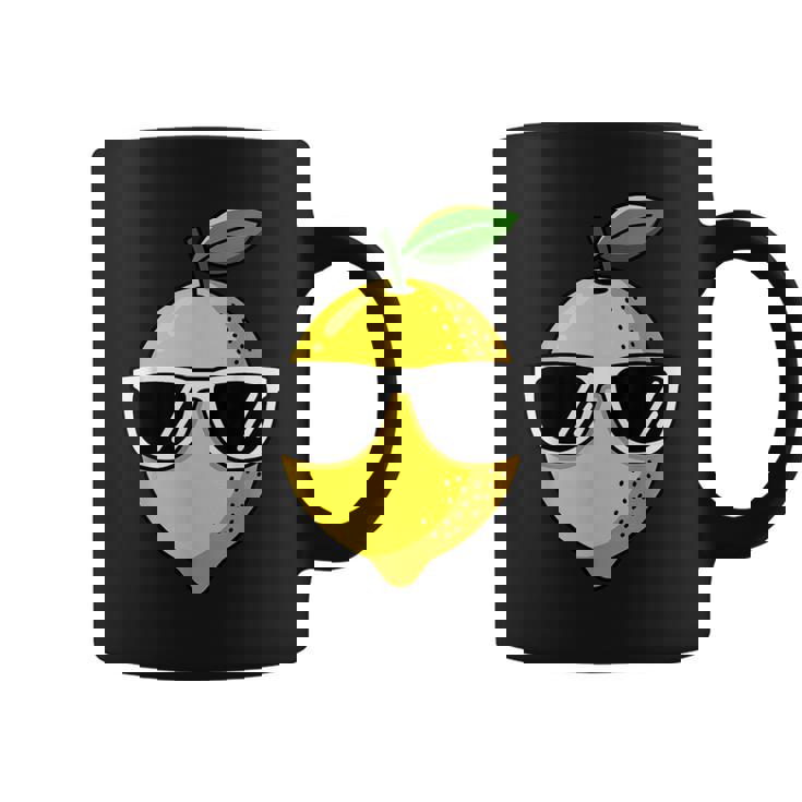 Cool Lemon Fruit Sunglasses Summer Citrus Vibes Coffee Mug
