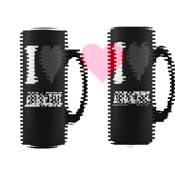 Corazón Rojo Me Encanta Albacete Taza de café