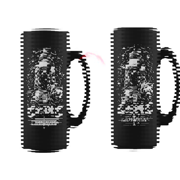 Cosmic Christmas Adventure ヴィンテージ宇宙飛行士サンタスペース コーヒーマグ