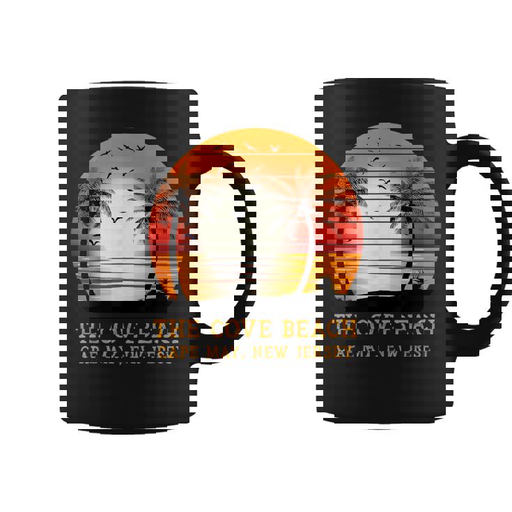 The Cove Beach Cape May New Jersey ビンテージ サンセット レトロ 太陽 コーヒーマグ