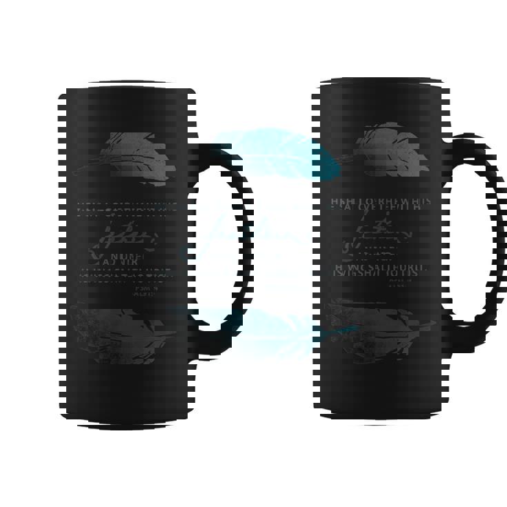 Cover With His Feathers Psalm 91 Kjv 聖書の言葉 コーヒーマグ