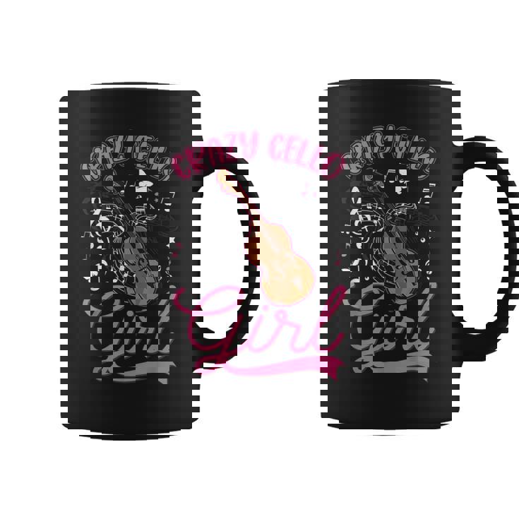 Crazy Cello Girliolonchelo Chicaioloncelista Taza de café