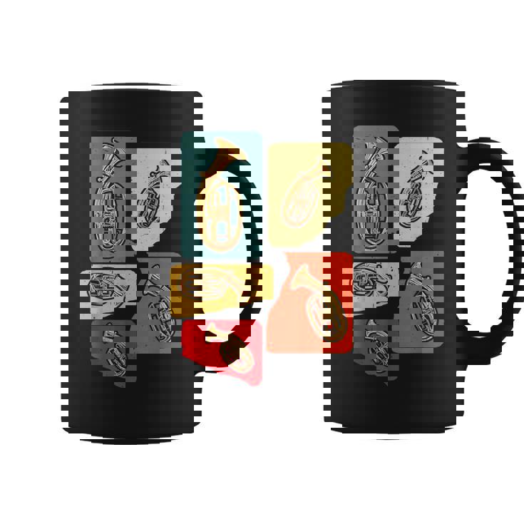 Creative Tenor Horn ビンテージ レトロ アートワーク テナーホルン奏者 コーヒーマグ