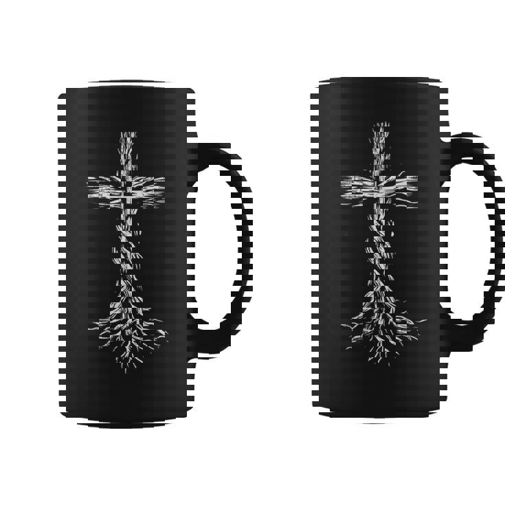 Cruz Cristiana Arraigada Jesucristo Amante De La Biblia Oración Taza de café