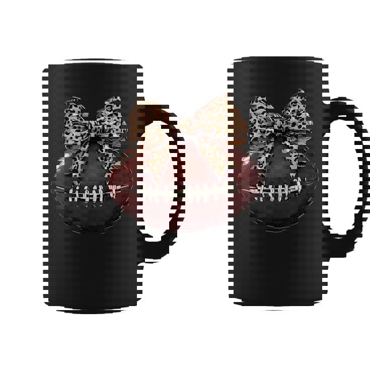 Cute Football Coquette Bow Cute Football Mom Coffee Mug