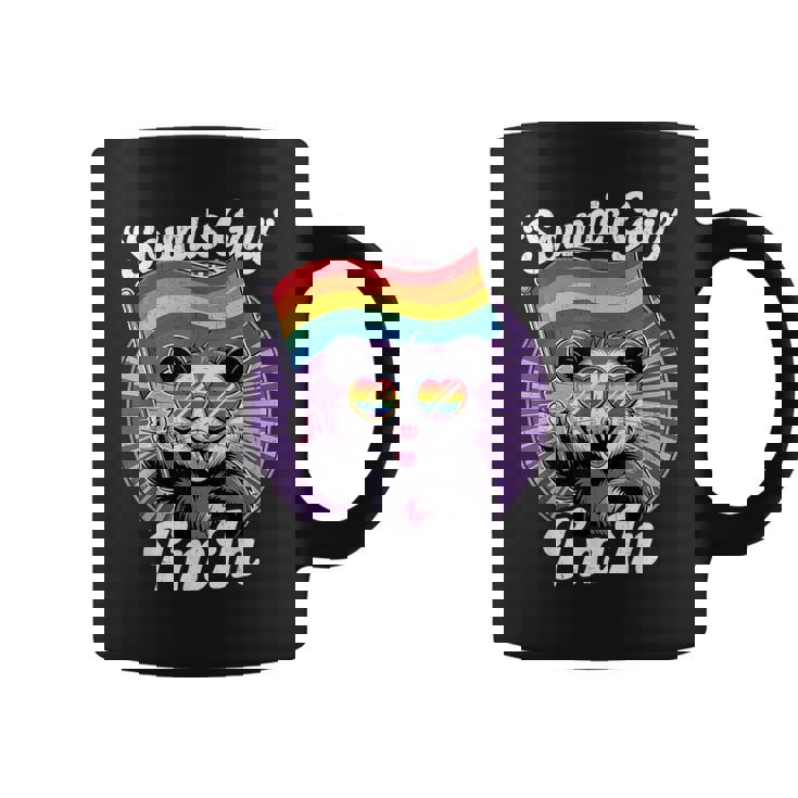 Cute Lgbtq Possum Holding Flag With Sounds Gay Quote Coffee Mug
