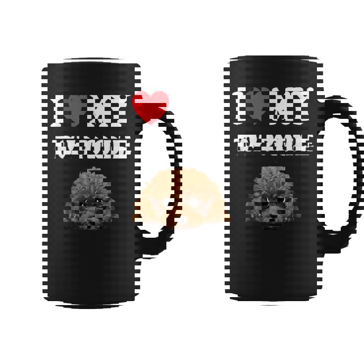 Cute I Love My Toy プードル 犬の飼い主 コーヒーマグ