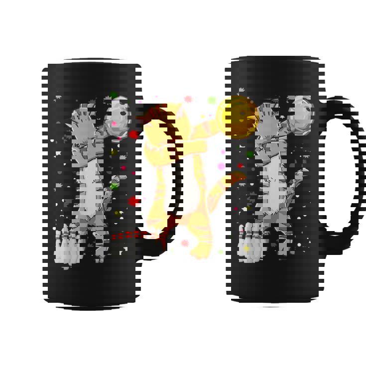 Dabbing Cat ボウリングシャツ 面白いボウリングギフト 猫 お母さん 女の子 コーヒーマグ