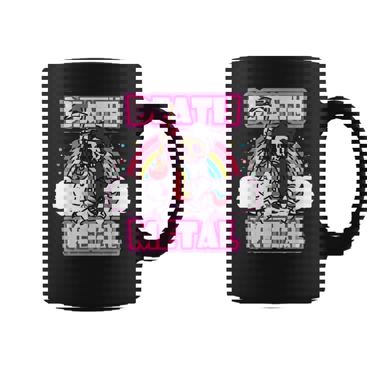 Death Metal Grim Reaper ピンクユニコーン ファニーヘビーメタル コーヒーマグ