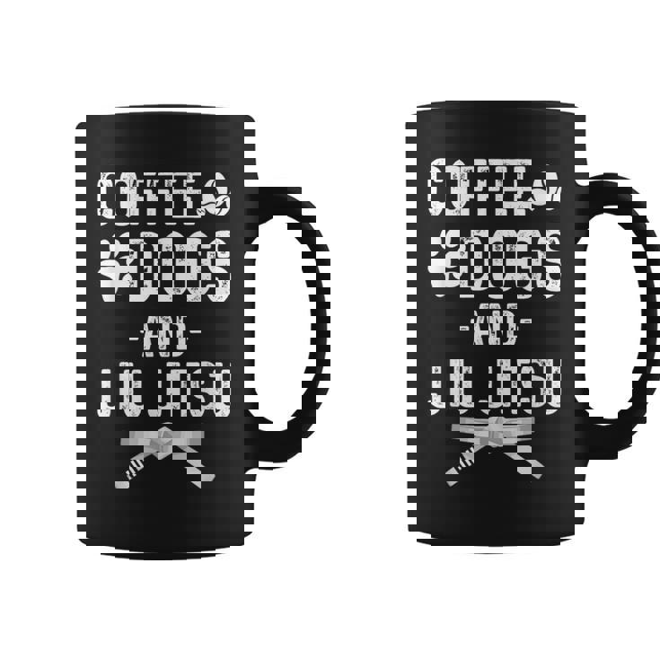 Divertidos Perros De Café Jiu Jitsu Y Artes Marciales Jiu Taza de café