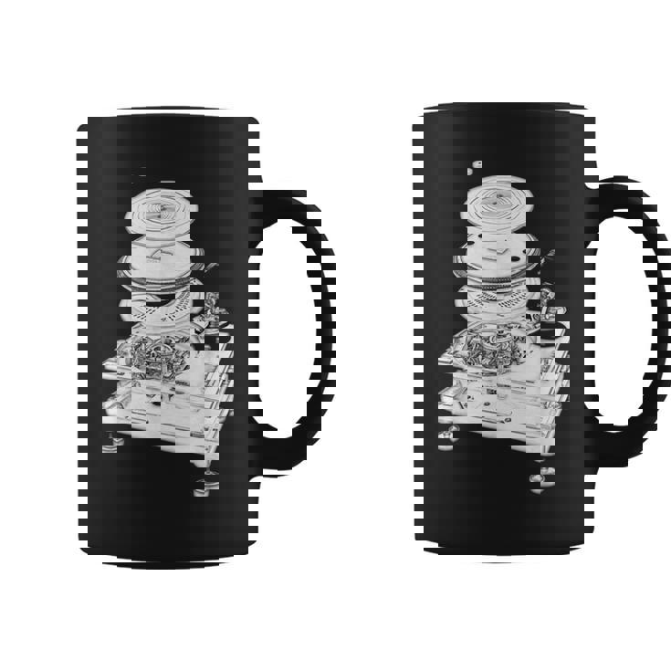 Dj Turntable 1210 Mk2 Exploded Blueprint コーヒーマグ