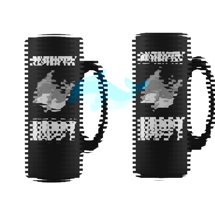 Dolphinately Happy ドルフィンズ イルカ 哺乳類 海 Dolphin ドルフィン コーヒーマグ