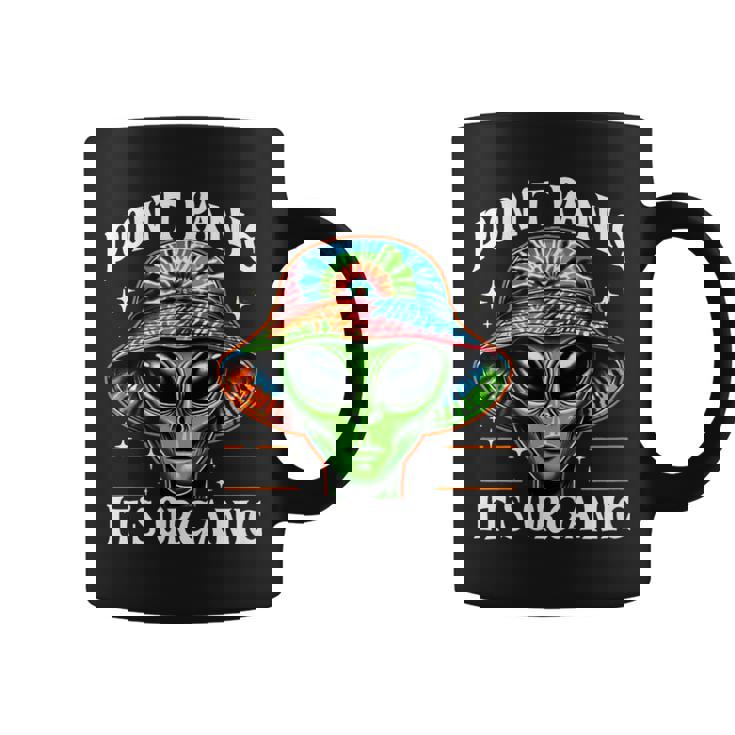 Don't Panic It's Organic Alien Ufo 面白いプリント コーヒーマグ