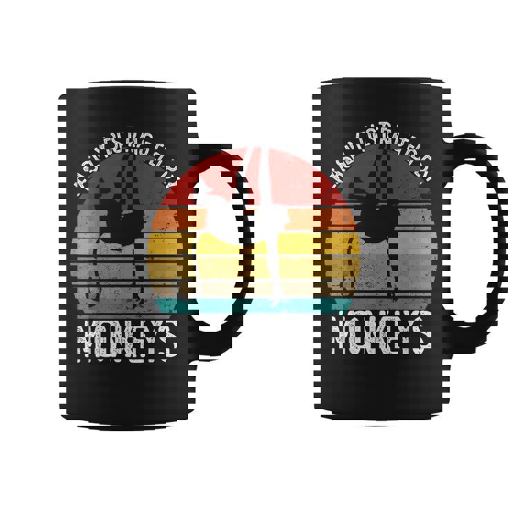 Easy Distracted By Monkeys シャツ ビンテージモンキー コーヒーマグ