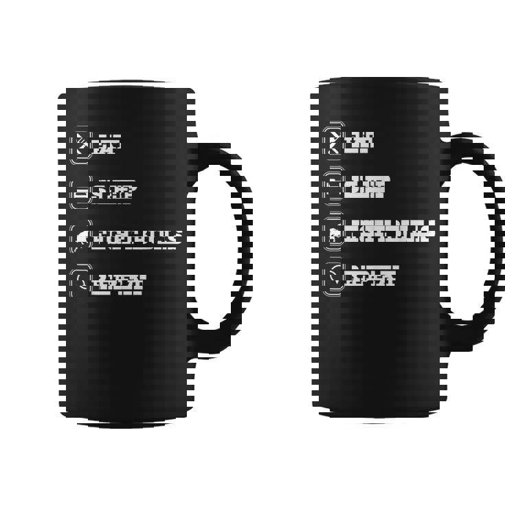 Eatleep Fight Bulls Repeat Bullsシリーズ ロデオクラウン コーヒーマグ