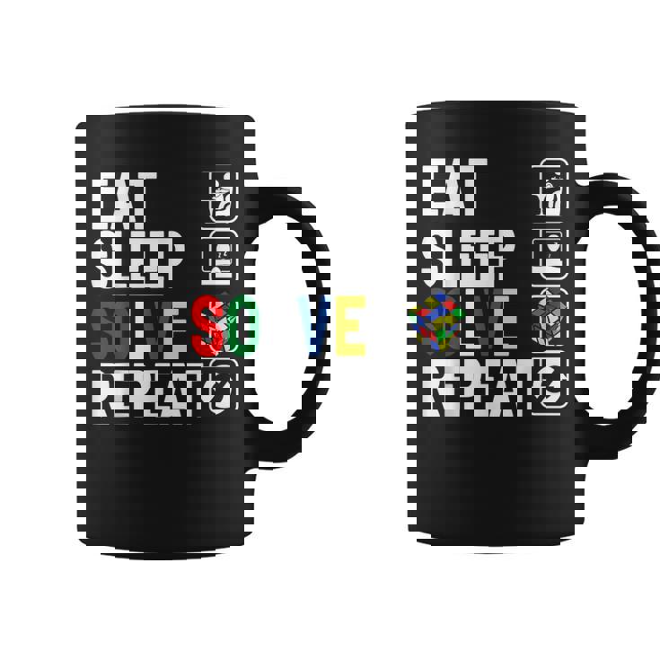 Eatleepolve Repeat キューブゲーム ルービックtシャツ コーヒーマグ