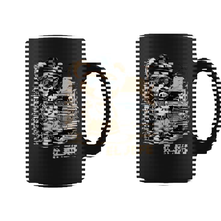 El Jefe ヒップホップ テディベア ローライダー シャツ チカーノ チョロ コーヒーマグ