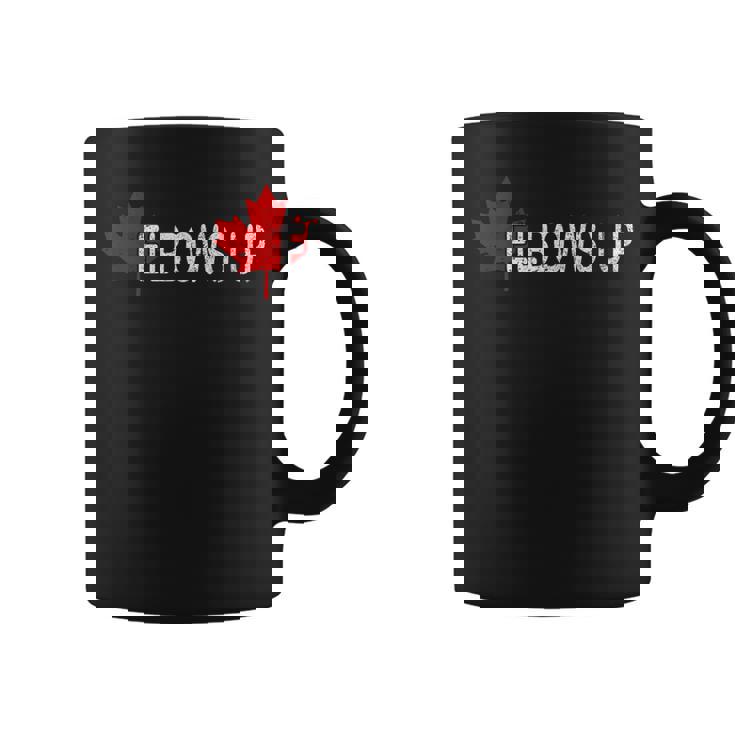 Elbows Up Canada Never 51 カナダ国旗 面白い 男性 女性 ギフト コーヒーマグ