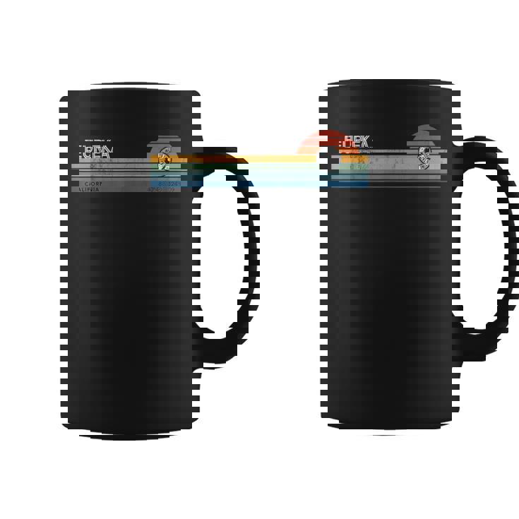 Eureka California Usa アメリカ レトロ サンセット レインボー シンセ コーヒーマグ