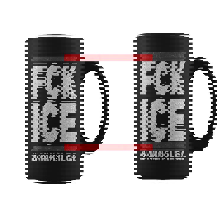 F-Ck Ice No Human Is Illegal Retro Coffee Mug