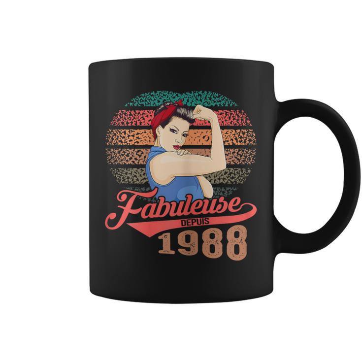 Fabuleuse Depuis 1988 Cadeau Anniversaire Humour 35Ans Tasse