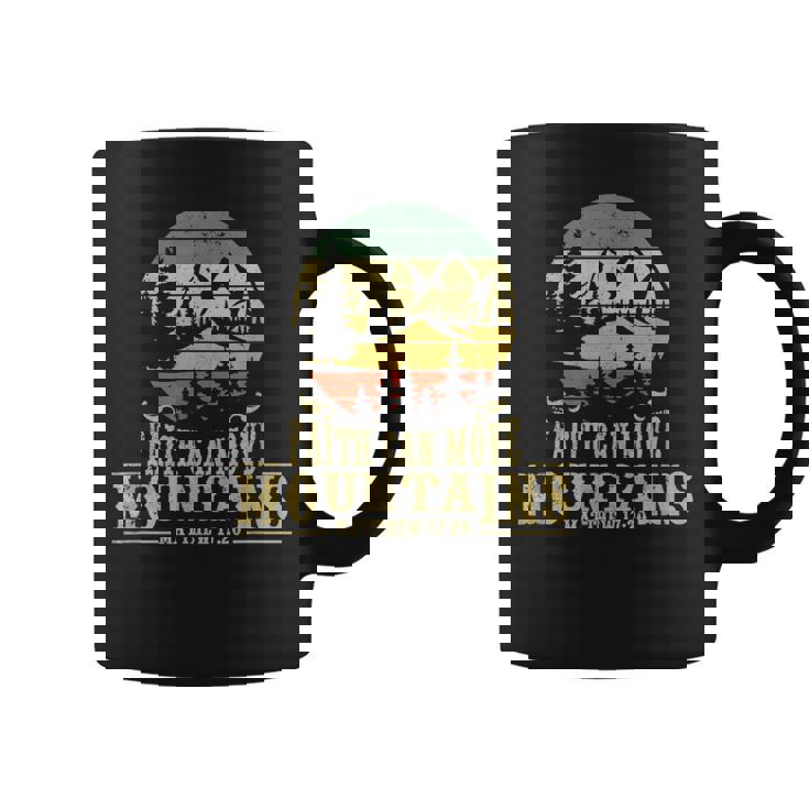 Faith Can Move Mountains マタイ17 20 聖書聖書の言葉 コーヒーマグ