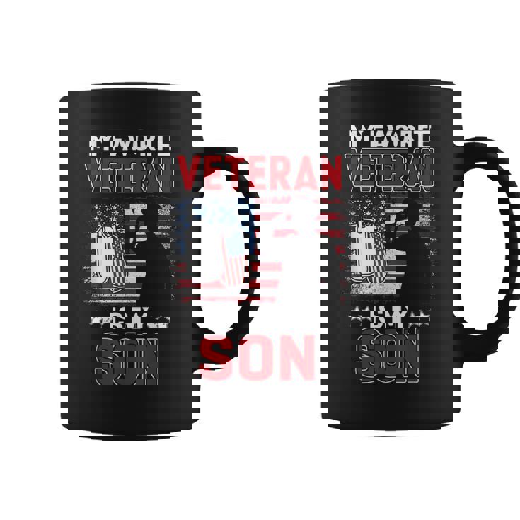 My Favorite Veteran Is My Son Usa Flag Veterans Day Coffee Mug