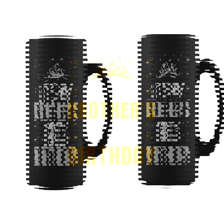 Feliz Es El Cumpleaños Número 18 De Mi Hermano 2007 18 Años Taza de café