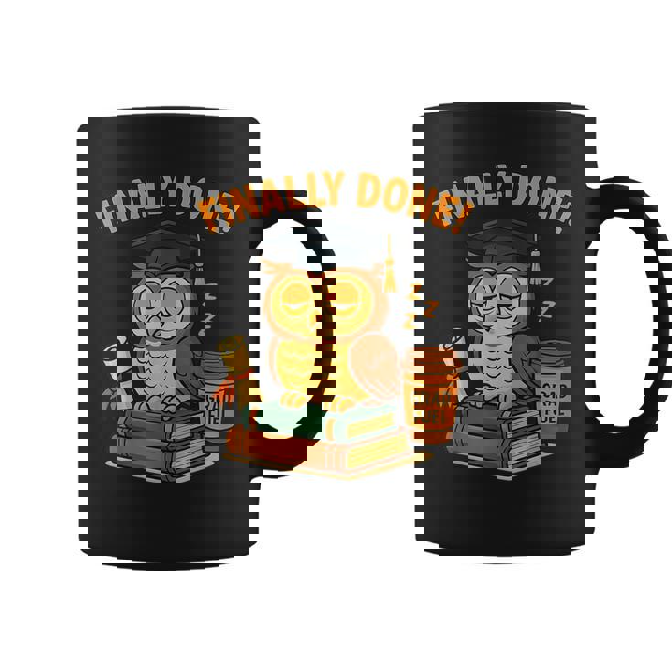 Finally Done Owl Grad 2025 デコレーション コーヒーマグ
