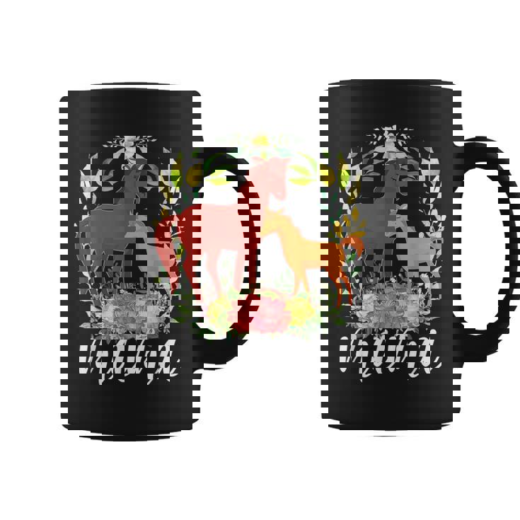 Flowers Mom Horse & Baby Horse Animal Mama Mother's Day Coffee Mug