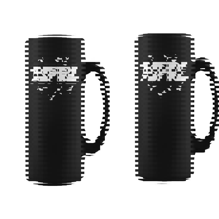 Fly High & Be Aspire Quotes Wise Advise Illustration Graphic コーヒーマグ