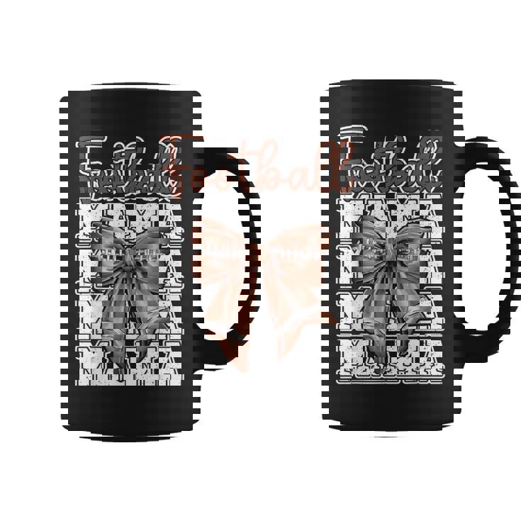 Football Mama Coquette Bow Sport Mom Game Coffee Mug