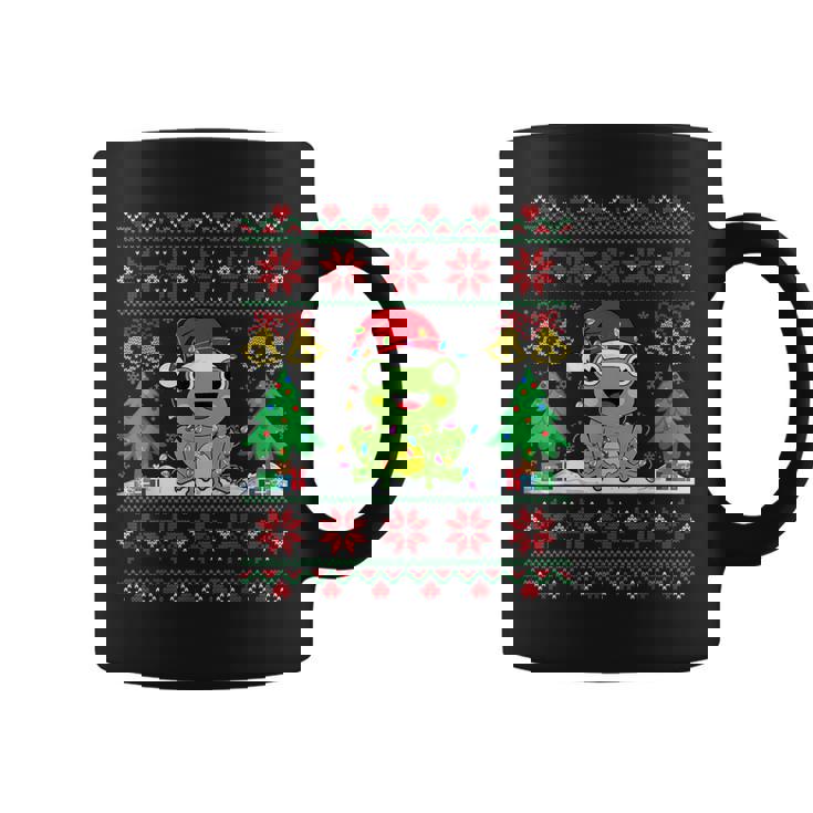 Frog Wearinganta Hat Christmas Lights Xmas Frog コーヒーマグ