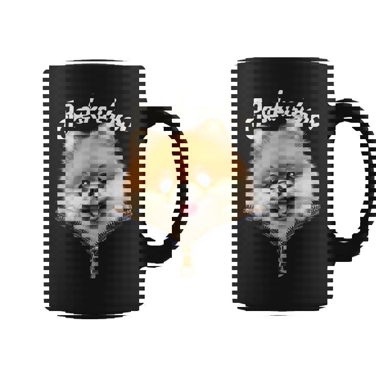 Peek-A-Boo ポメラニアン コーヒーマグ