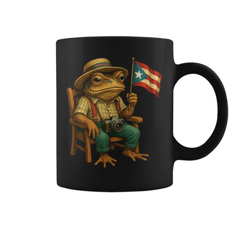 Coqui Frog Puerto Rico Flag Taino Boricua Hispanic Coffee Mug