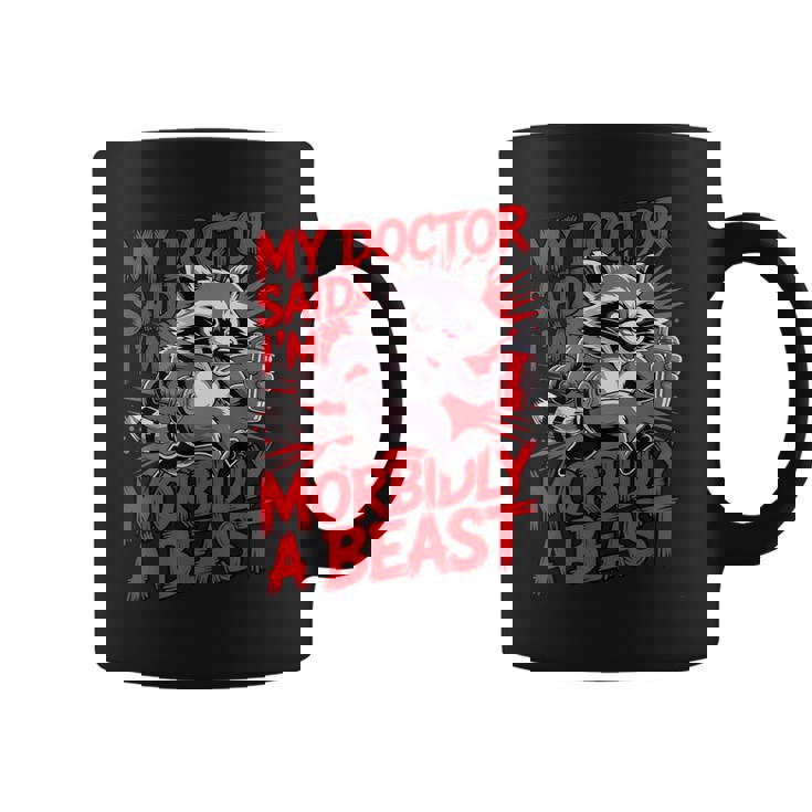 Gym Workout Racoon Muscle コーヒーマグ