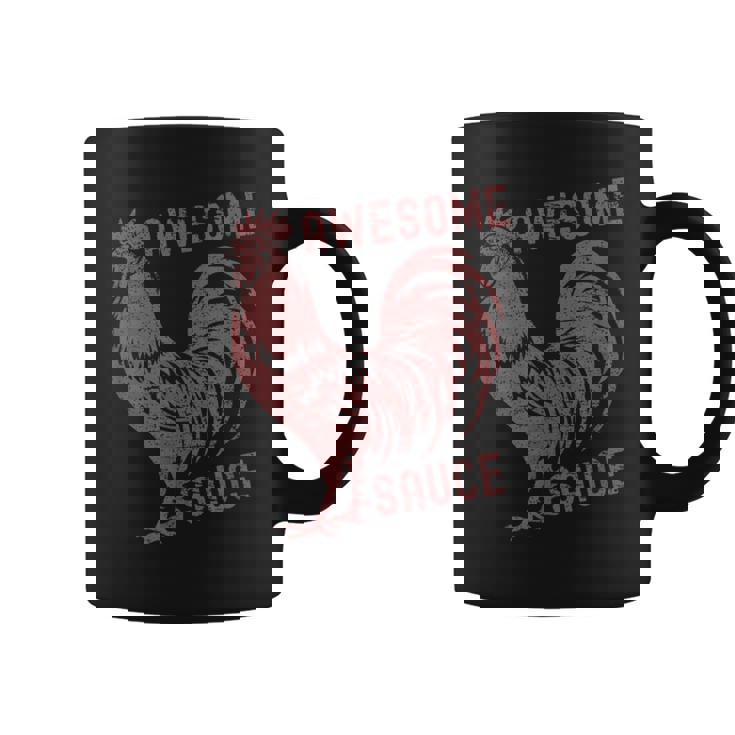 Pets Awesome Sauce With Picture Of Rooster Coffee Mug