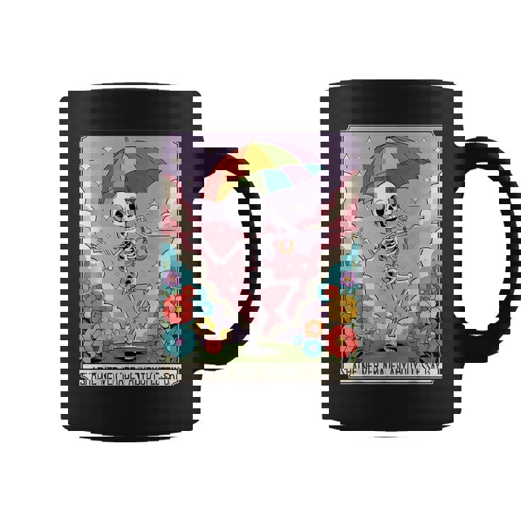 Retro Skeleton Lgbtq Pride Quote Rainbow Umbrella Coffee Mug