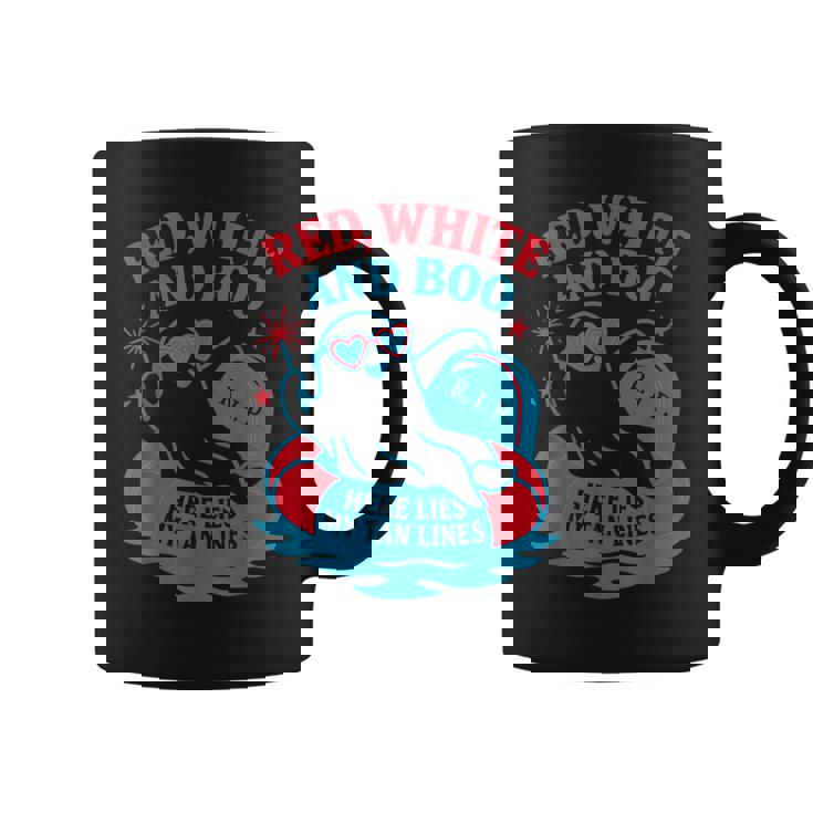 Summerween Red White And Boo 4Th Of July Matching Coffee Mug