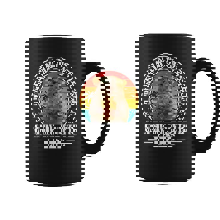 Work Hard Better Life Retrointage Pet Rat Lover コーヒーマグ