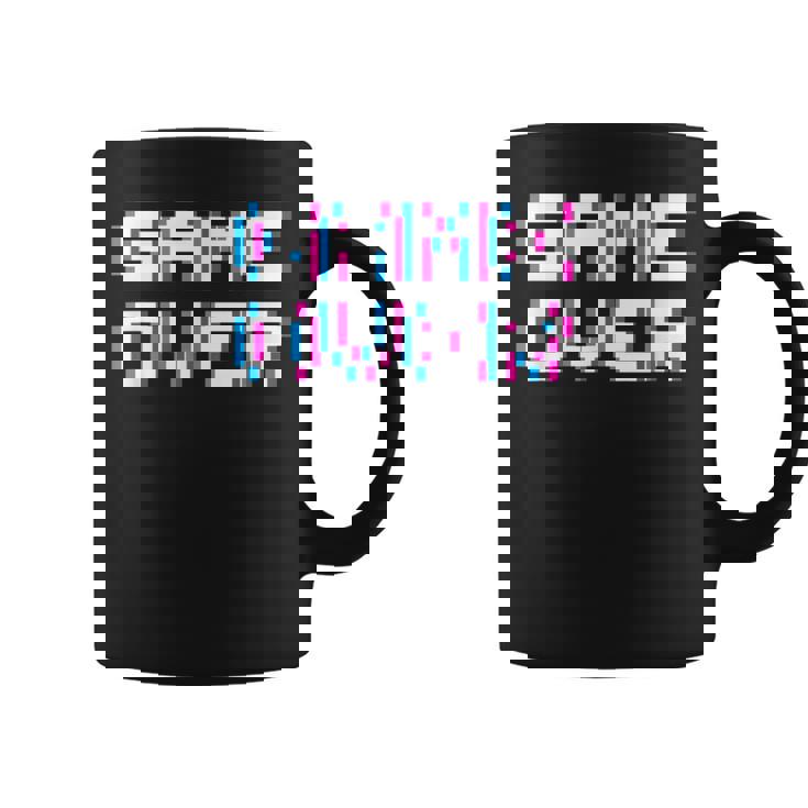 Game Over 8Bit ゲームオーバー 8ビットピクセル レトロヴィンテージビデオゲームグラフィック ゲーマー コーヒーマグ