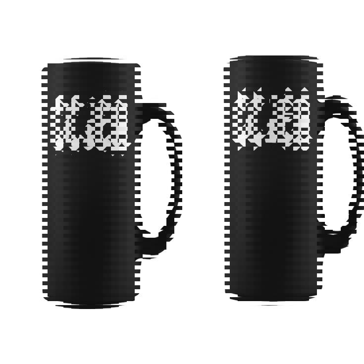 Gcea チューニング – ハードロッキングウクレレプレーヤーのためのホワイトデザイン コーヒーマグ